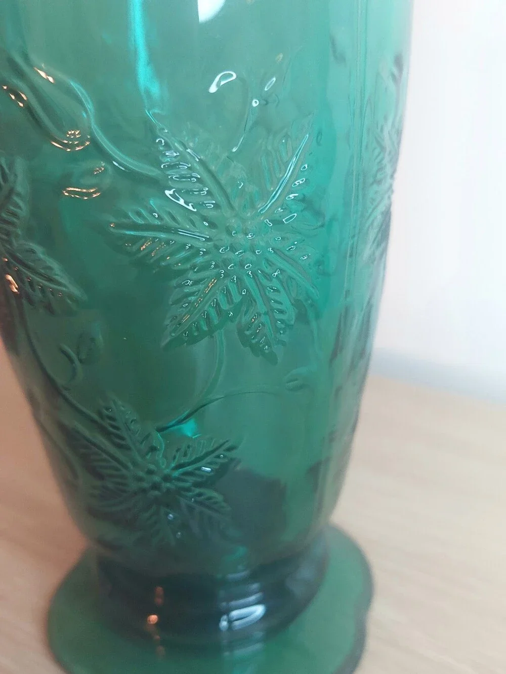 Rare! Set Of 6! Vtg. Princess House Fantasia Emerald Green 20oz Footed Tumblers!